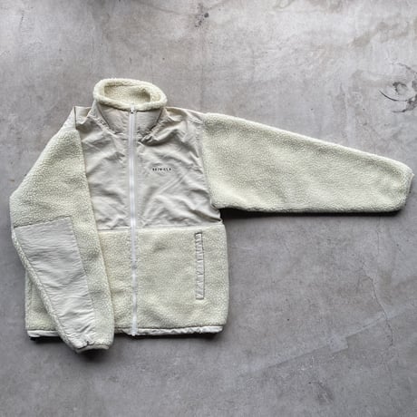 REIMGLA Sheep Boa Fleece Stand Jacket(Natural)