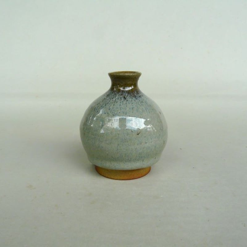 灰釉　酒器　花器　一輪挿し 陶器 作家物 壺 花瓶 酒器 一輪挿し 灰釉一輪挿し 作家もの花器