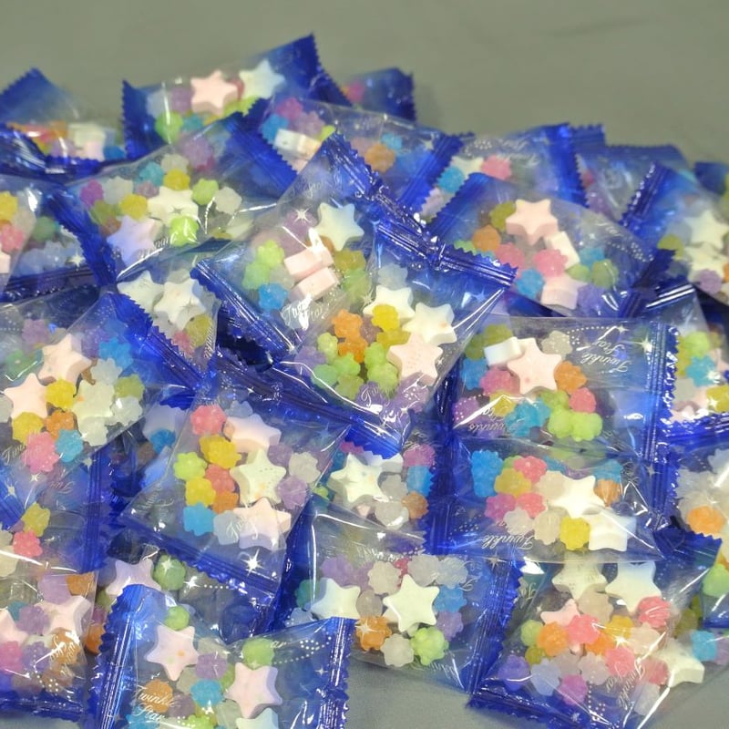 ツインクルスター／ラムネ菓子と金平糖(たっぷり500g)個包装金平糖
