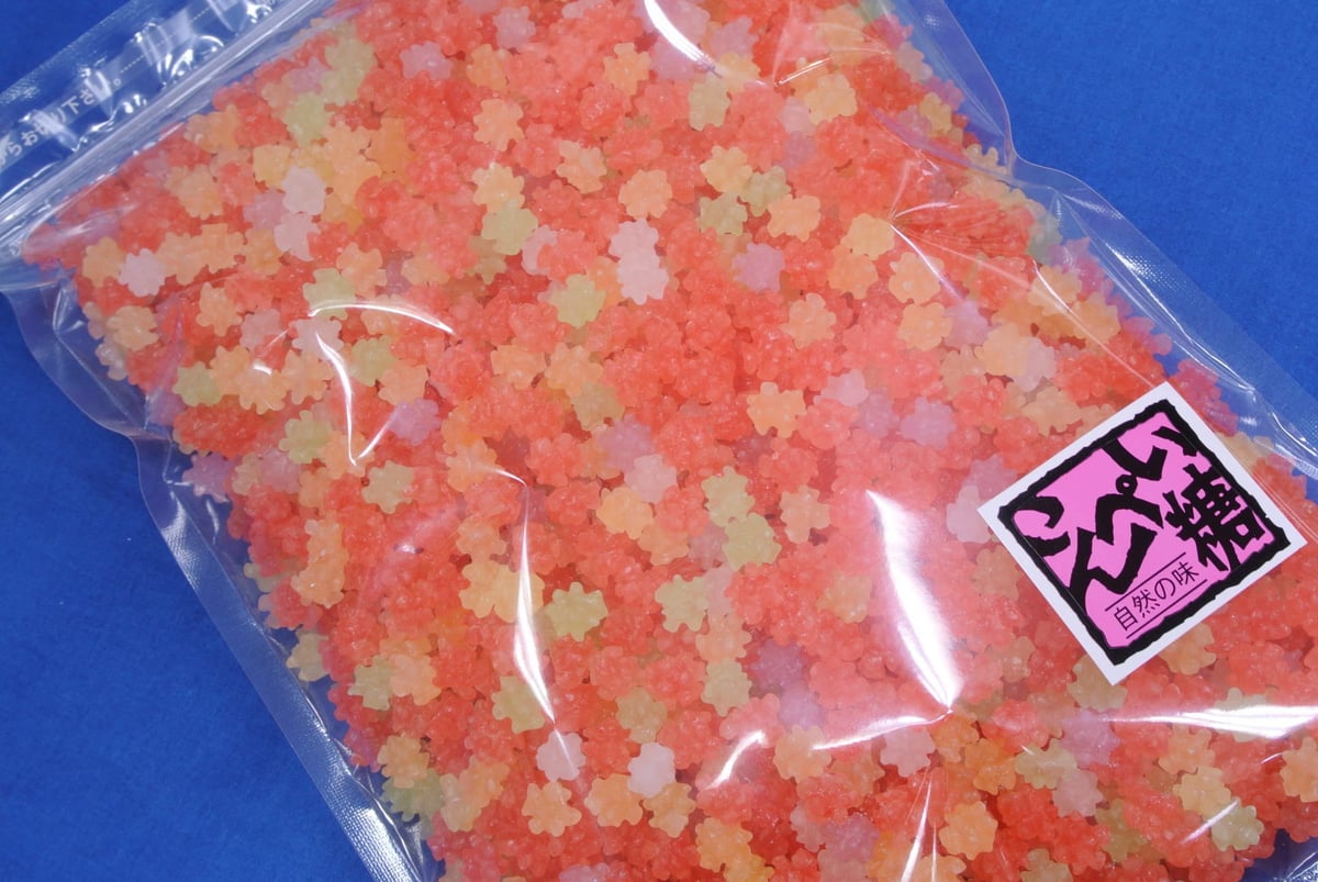 クリスタルもみじ金平糖(1kg)色合いくっきり！ツノくっきりの小粒