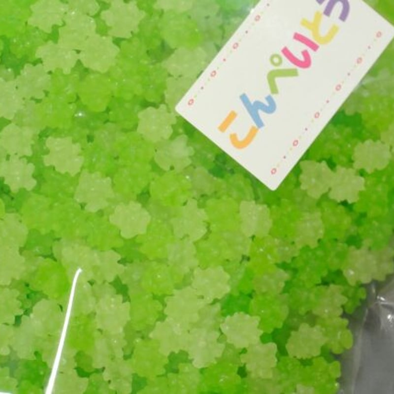 クリスタル若草金平糖(1kg)目にも鮮やか緑色の小粒こんぺい