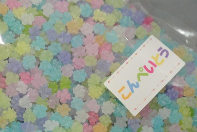 クリスタルあじさいの園金平糖/小綸(1kg)目にも鮮やか青色主体の