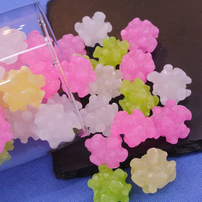 クリスタル金平糖ミックス/中輪(1kg)大きめの小粒(中粒)こんぺい糖