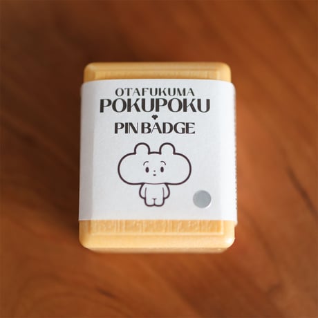 おたふくま ぽくぽく  ぴんばっじ（銀）