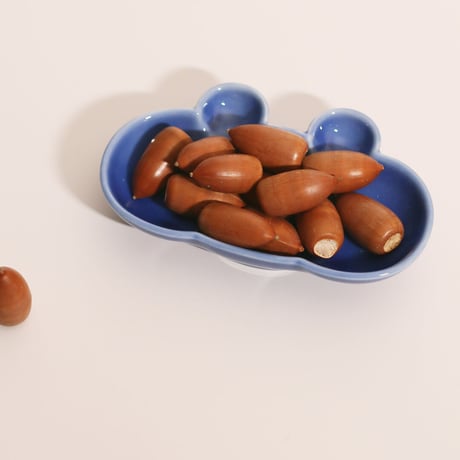 おたふくま ぽくぽく こざら ［あお］otafukuma pokupoku small plate