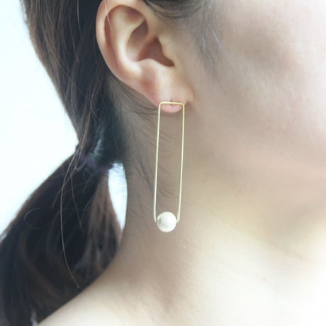 rectangle pearl pierce [VP-033b]