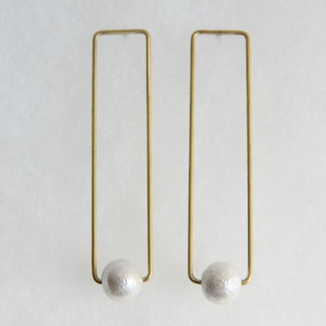 rectangle pearl pierce [VP-033w]