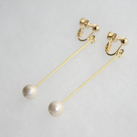 pearl earring long [VE-003k]