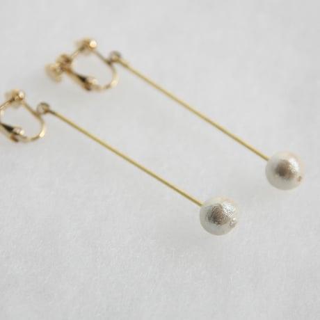 pearl earring long [VE-003k]