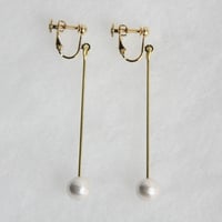 pearl earring long [VE-003w]