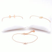 ピンクゴールド音楽記号ブレスレット