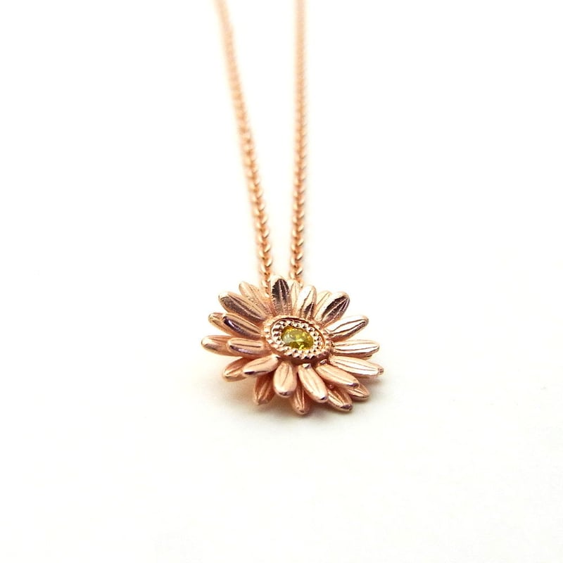 受注制作】ピンクガーベラのネックレス | KONDUCT