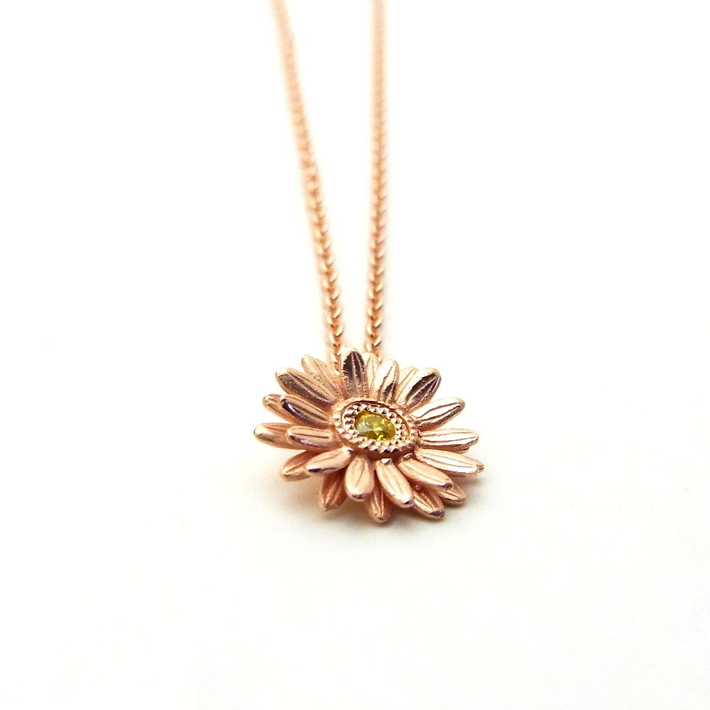 受注制作】ピンクガーベラのネックレス | KONDUCT