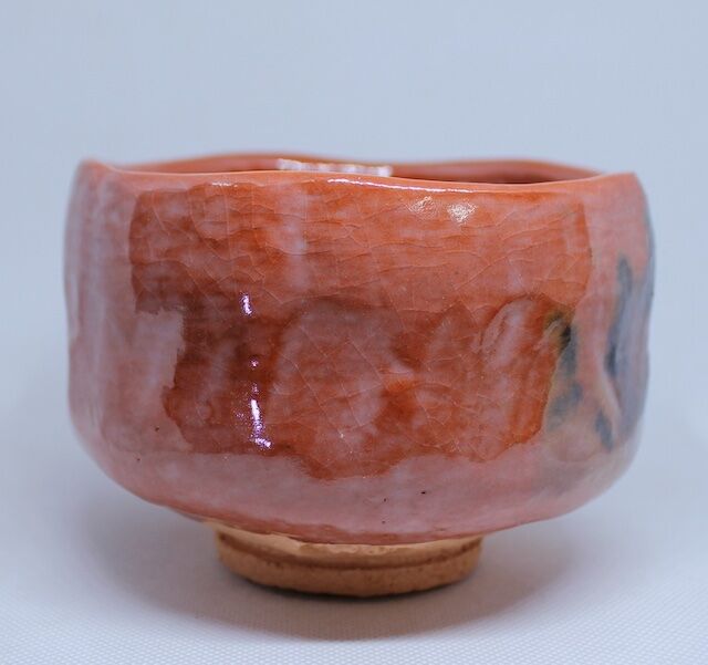 2282 楽焼窯元 7世 和楽 茶碗 2客 茶道具 茶器/茶道具 抹茶茶碗】 赤楽