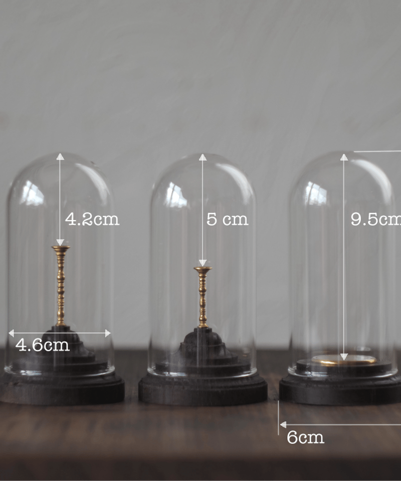 ミネラルホルダー ロング、ミドル2点セット Mineral Holder（ミネラルホルダー）鉱物コレクションガラスドーム