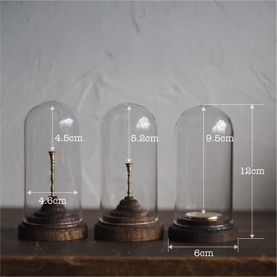 ミネラルホルダー〈ロータイプ〉鉱物標本ガラスドーム ミネラルホルダー 鉱物標本ケース ドーム型鉱物ケース 鉱物