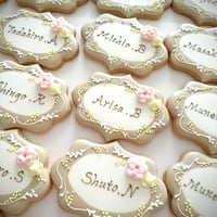 【プレート型】ミモザ＆花（ブラウン）