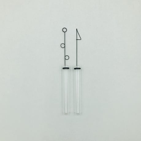 masao seki wire 試験管花器〇△二本セット