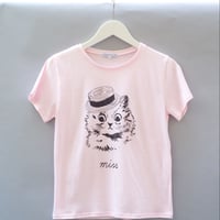 London Cat T-Shirt ピンク
