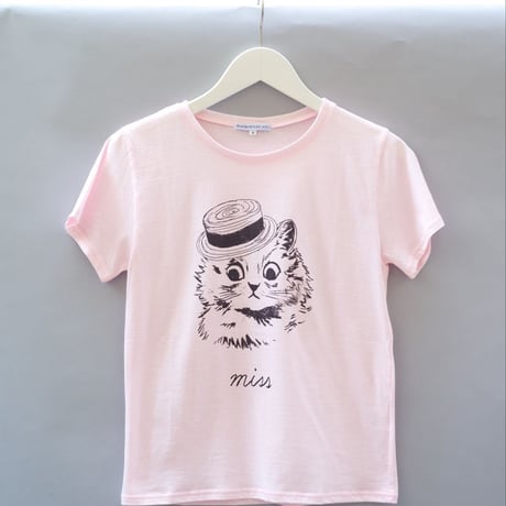 London Cat T-Shirt ピンク