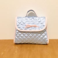 Quilted lady handbag blue キルティングレディハンドバッグブルー
