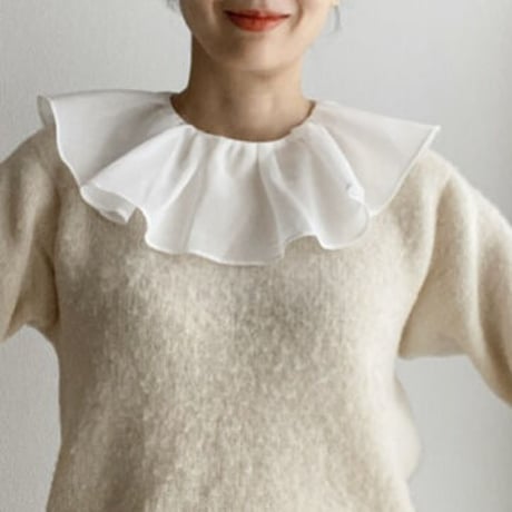 BIG RUFFLE COLLAR WHITE ビッグラッフルカラー ホワイト