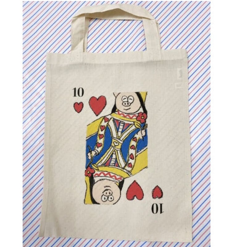 BOOKO THE QUEEN TOTE BAG ぶーこトランプ柄トートバッグ | wande