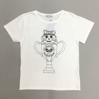 TENNIS CAT T-SHIRTS WHITE/ テニスキャットTシャツホワイト