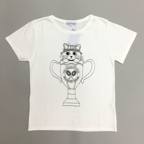 TENNIS CAT T-SHIRTS WHITE/ テニスキャットTシャツホワイト