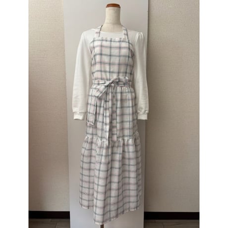 Marie & Margaret "Beth" Apron Whiteエプロン"ベス”ホワイトチェック