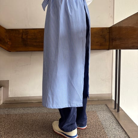 Marie & Margaret "Amy" Apron blue stripes