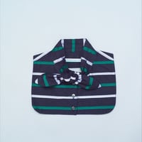 Bow Collar Navy Stripes