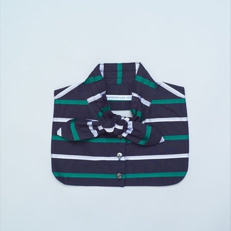 Bow Collar Navy Stripes
