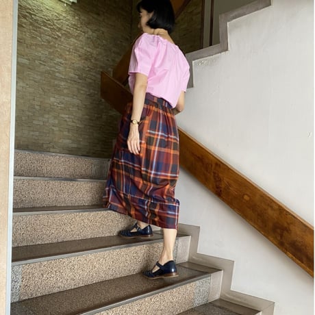 Puff Sleeve Gathered Neck Tops Beige パフスリーブギャザーネックトップスベージュ