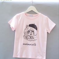 Paris Cat T-Shirt ピンク