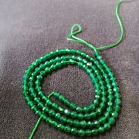天然石　緑メノウA　カット玉3mm