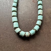 ターコイズ×カレンシルバー ネックレス 50cm  bnc-113