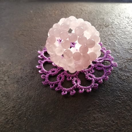 fullerene フラーレン　ローズクォーツ6mm(marsa*original fullerene book付)