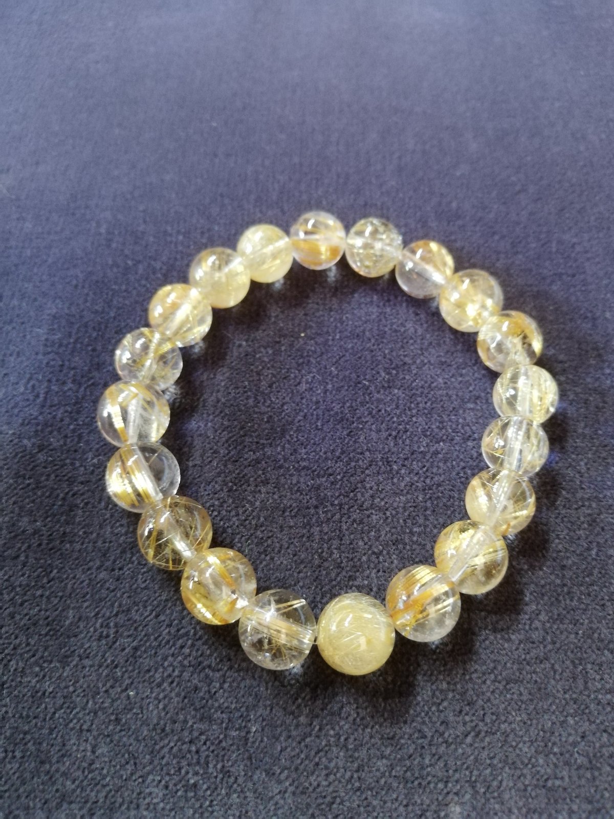 天然石 ルチルクォーツブレスレット 2A+ 丸玉8mm | marsa*