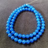 天然石　青メノウ　丸玉6mm