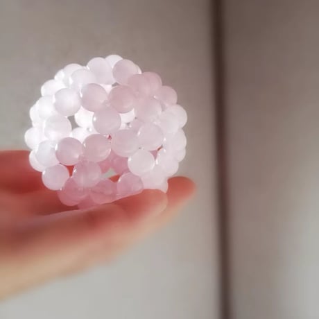 fullerene フラーレン　ローズクォーツ８mm(marsa*original fullerene book付)