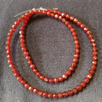 天然石　赤メノウA　カット玉4mm