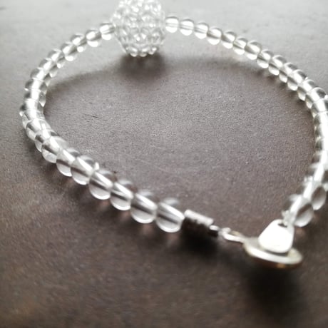 fullerene フラーレン 水晶4mmブレスレット18.5cm(marsa*original fullerene book付)　bb-72