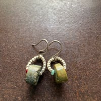 カレンシルバーとターコイズのピアス a