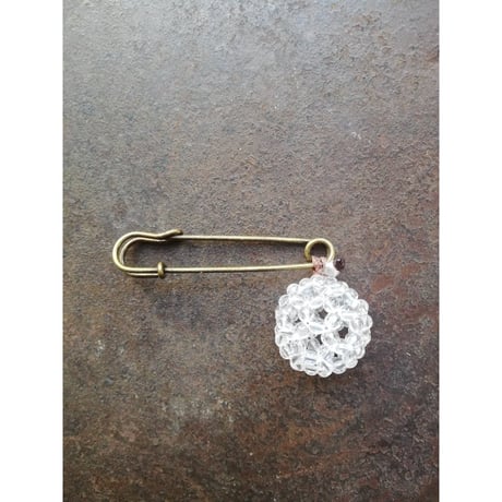 fullereneフラーレン水晶ピンブローチ(marsa*original fullerene book付)
