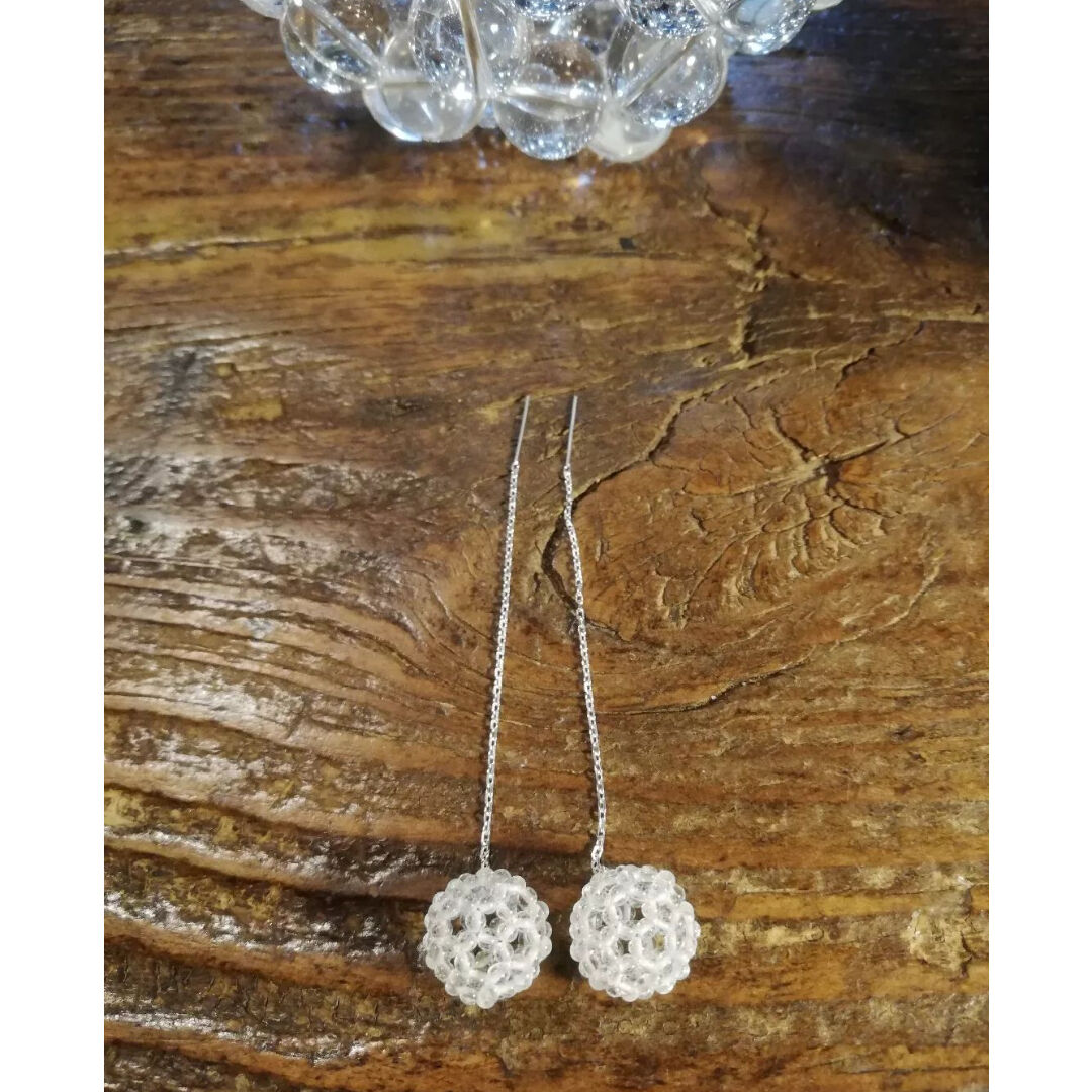 fullerene フラーレン水晶2mmアメリカンピアス(marsa*original ful