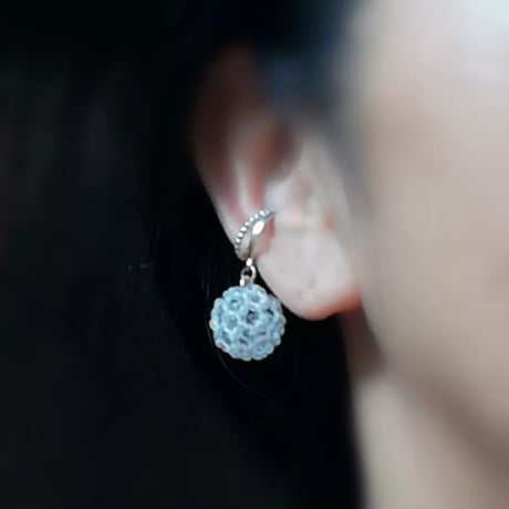 fullerene フラーレン水晶2mmイヤーカフsv925(marsa*original fullerene book付)