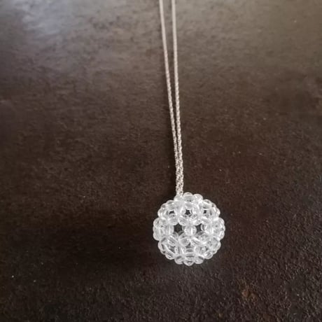fullerene フラーレン 水晶3mmネックレス50cm(marsa*original fullerene book付)