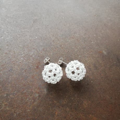 fullerene フラーレン 水晶2mmピアス/イヤリングsv925(marsa*original fullerene book付)