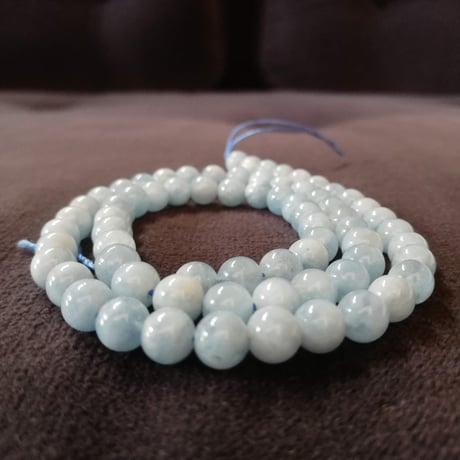 天然石　アクアマリン　丸玉6mm